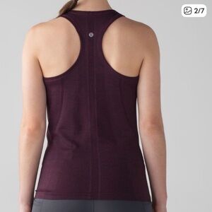 Lululemon Athletica Dark Burgundy Tank Top Swiftly